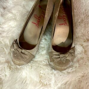 Jellypop gold sparkly pumps